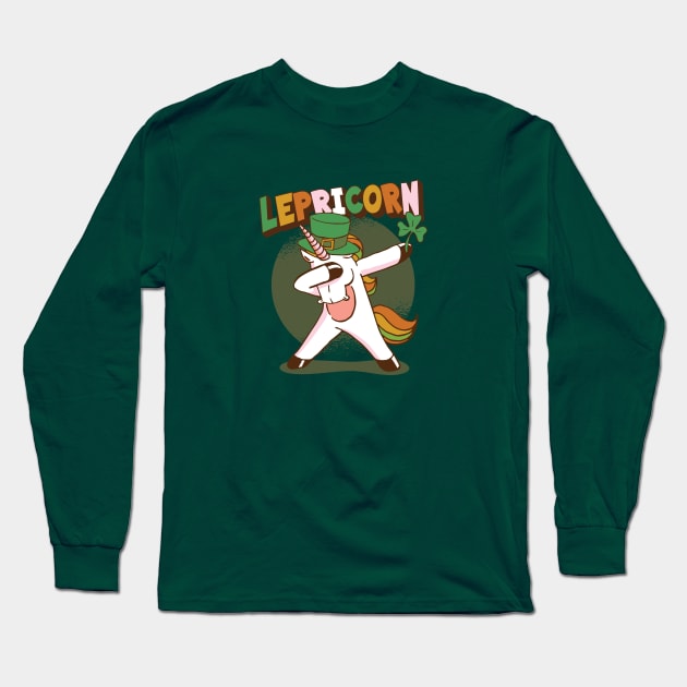 Dabbing Lepricorn | Unicorn Leprechaun Long Sleeve T-Shirt by SLAG_Creative